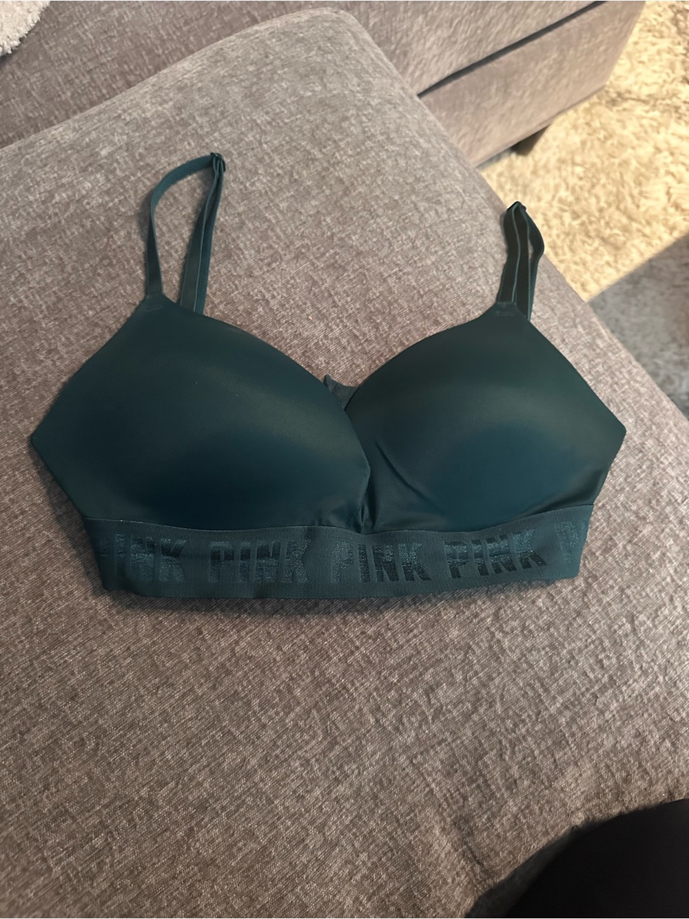 PINK Victoria's Secret Deep Teal Wireless T-Shirt Bra